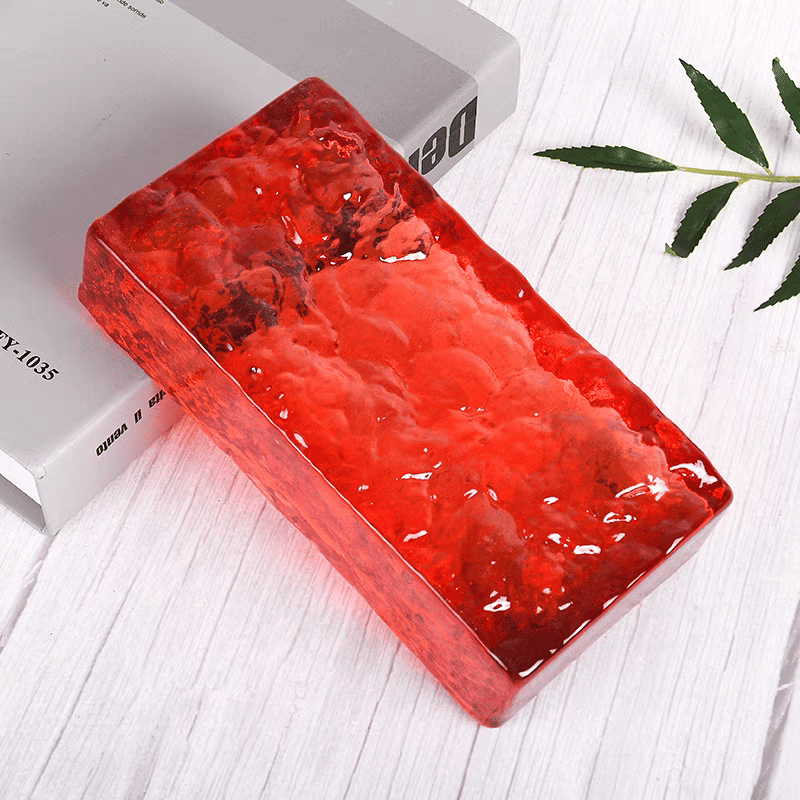 บล็อกแก้ว TIMELESS TILES รุ่น ICE 20X10X5 ซม. สีแดงใส TRANSPARENT REDF